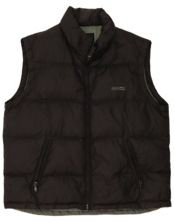 Gas Mens Padded Gilet UK 40 Large Black Polyamide