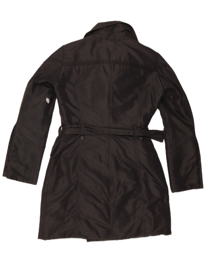PEUTEREY Womens Double Breasted Coat IT 40 Small Black Polyester