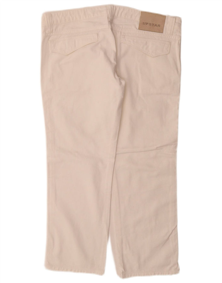 Upstar Womens Straight Jeans W32 L27 White Cotton