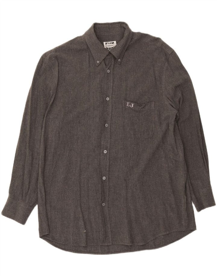 ICEBERG Mens Shirt XL Grey Viscose Vintage Iceberg and Second-Hand Iceberg from Messina Hembry 