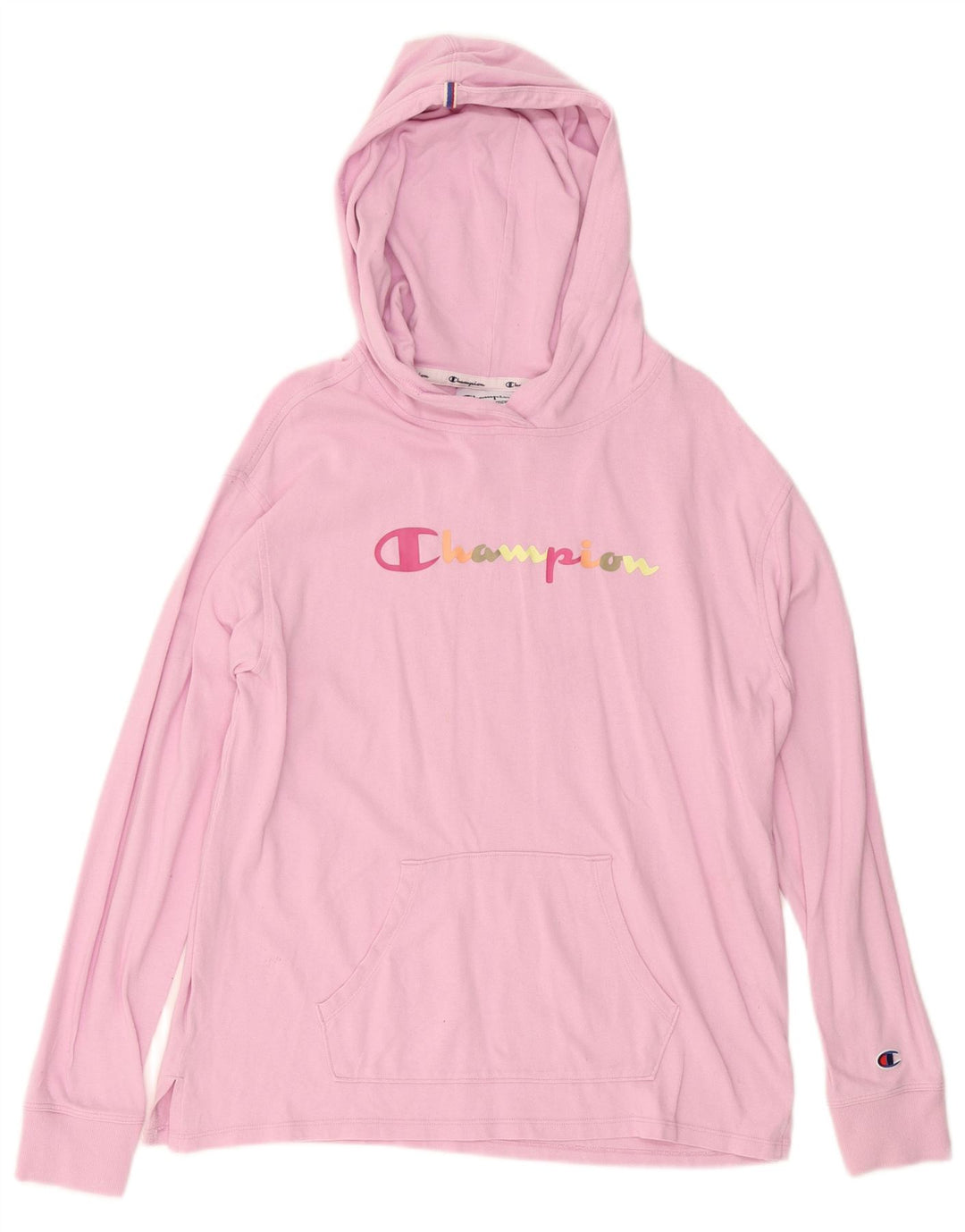CHAMPION Womens Graphic Top Long Sleeve UK 14 Medium Pink Vintage Champion and Second-Hand Champion from Messina Hembry 