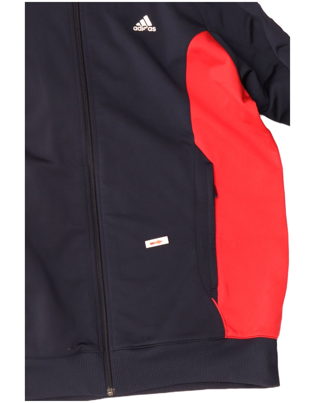 Adidas Mens Tracksuit Top Jacket UK 42/44 Large Navy Blue Polyester