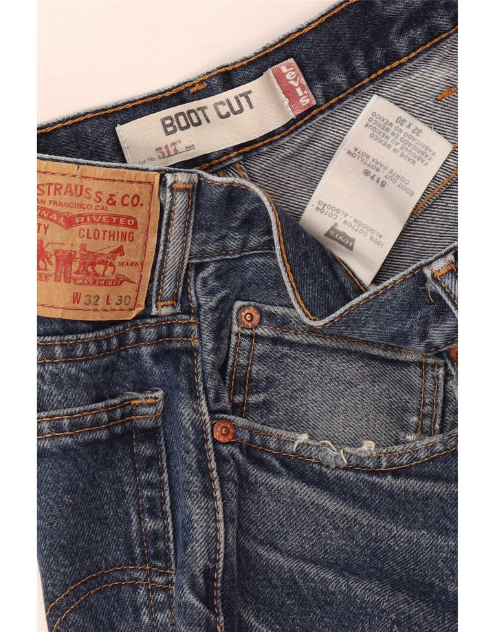 Levi's Mens 517 Bootcut Jeans W32 L30 Blue Cotton