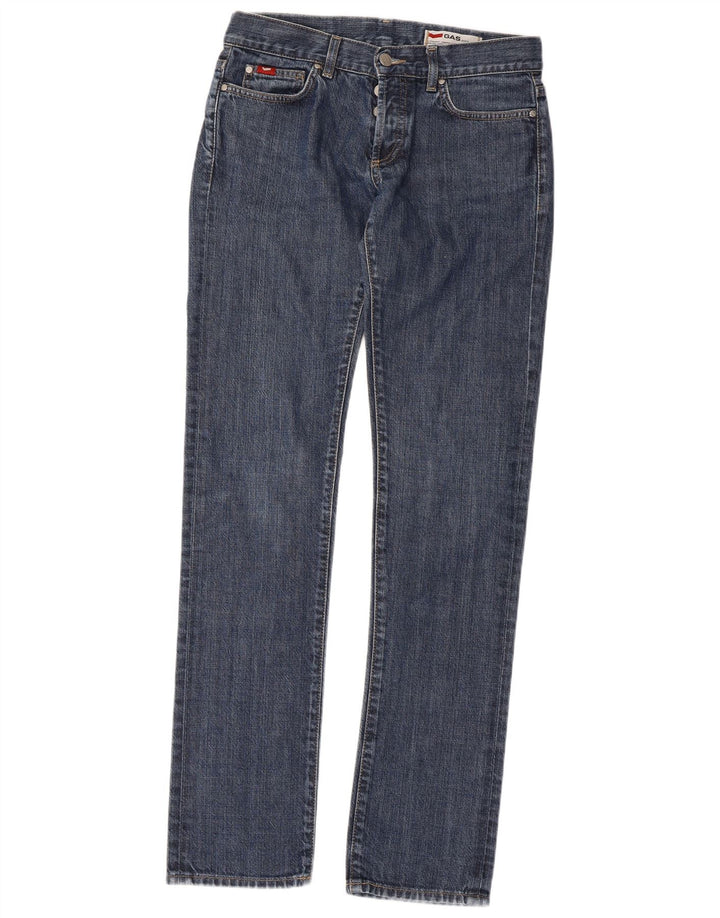 GAS Womens Slim Jeans W28 L34 Blue Cotton