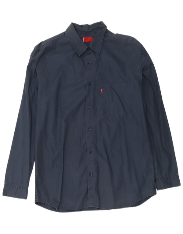 Levi's Mens Shirt Large Navy Blue Cotton