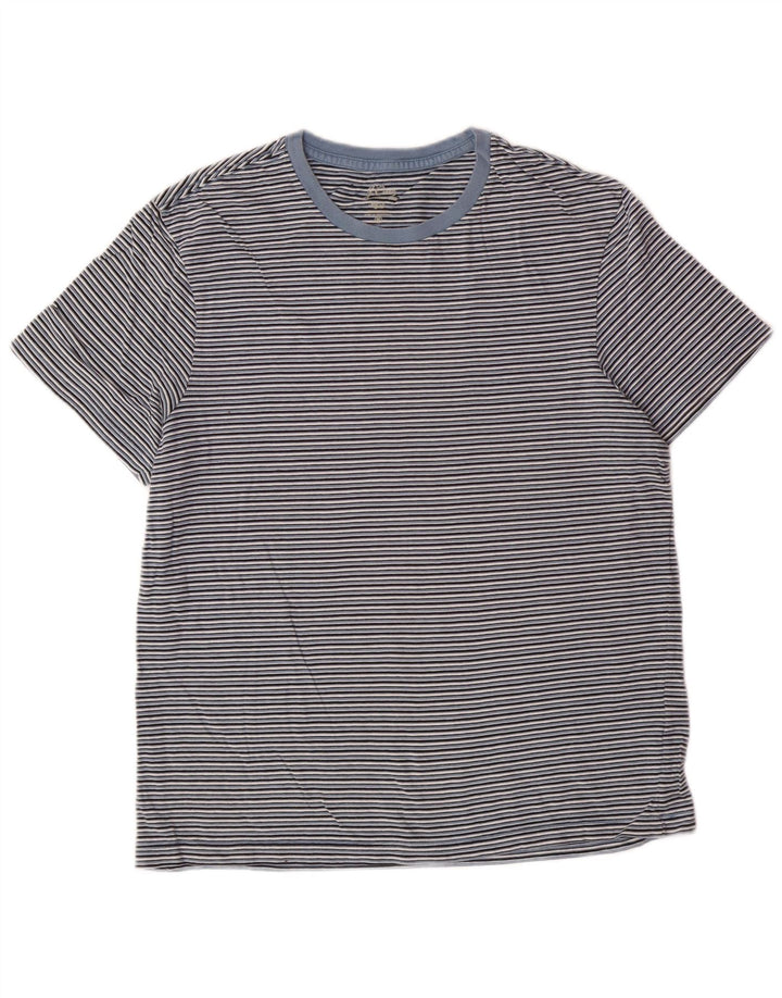 J. CREW Womens T-Shirt Top UK 14 Medium Blue Striped