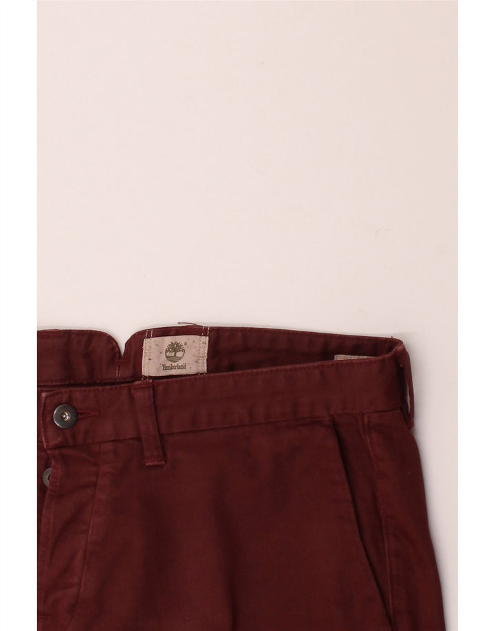 TIMBERLAND Mens Slim Jeans W35 L30 Maroon Cotton Vintage Timberland and Second-Hand Timberland from Messina Hembry 