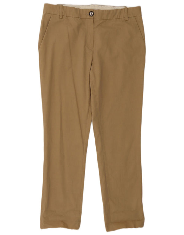 Lacoste Womens Straight Chino Trousers Size 40 Medium W30 L28 Beige Cotton