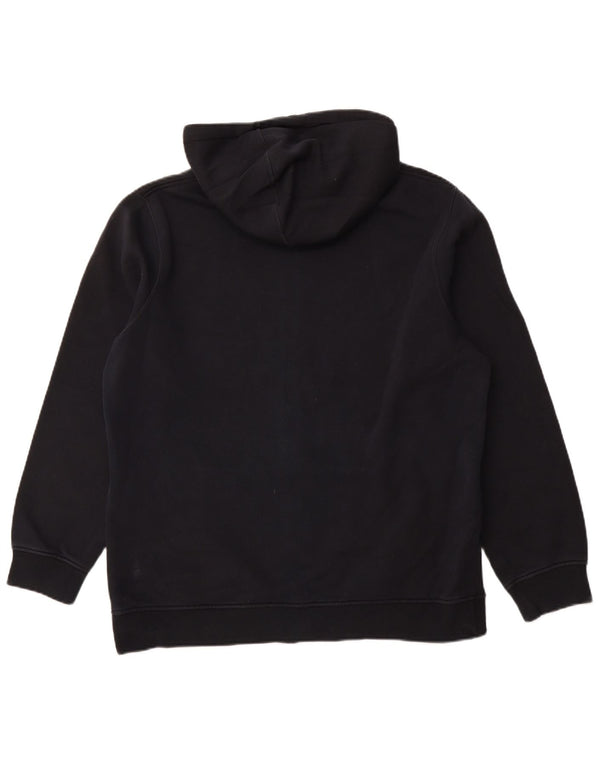 NIKE Womens Zip Hoodie Sweater UK 18 XL Black Cotton