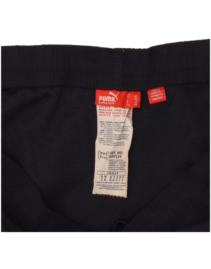 PUMA Boys Graphic Tracksuit Trousers 11-12 Years  Navy Blue Polyester