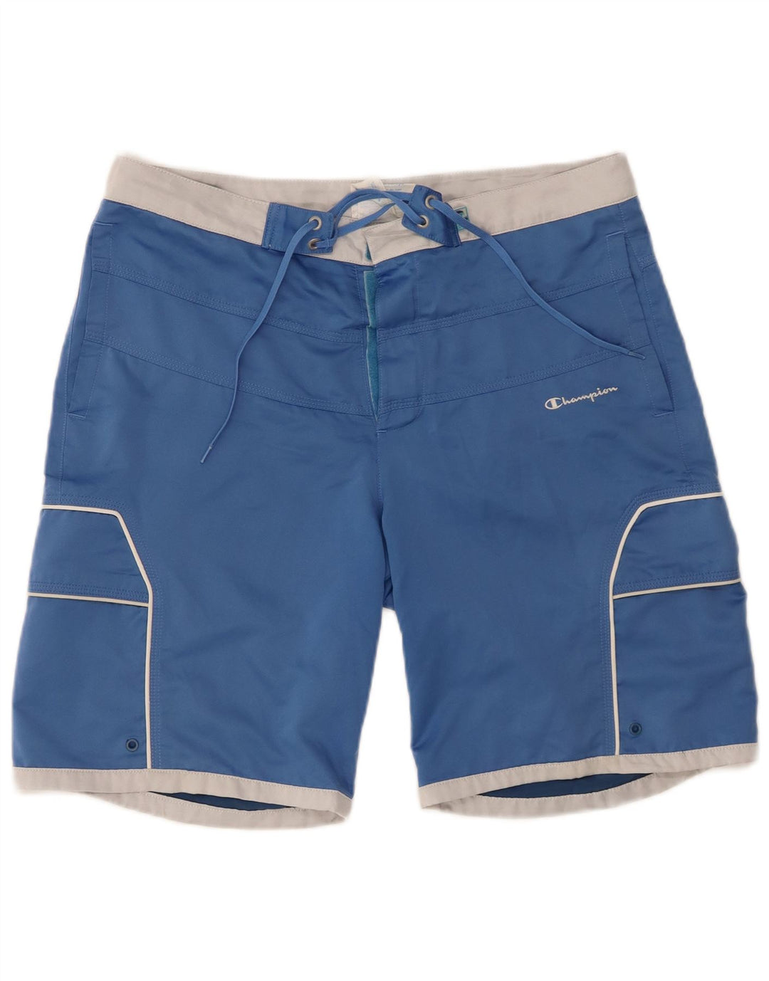 CHAMPION Mens Swimming Shorts Large Blue Polyester