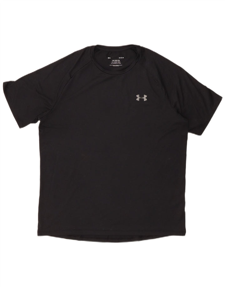 Under Armour Mens T-Shirt Top Large Black Polyester