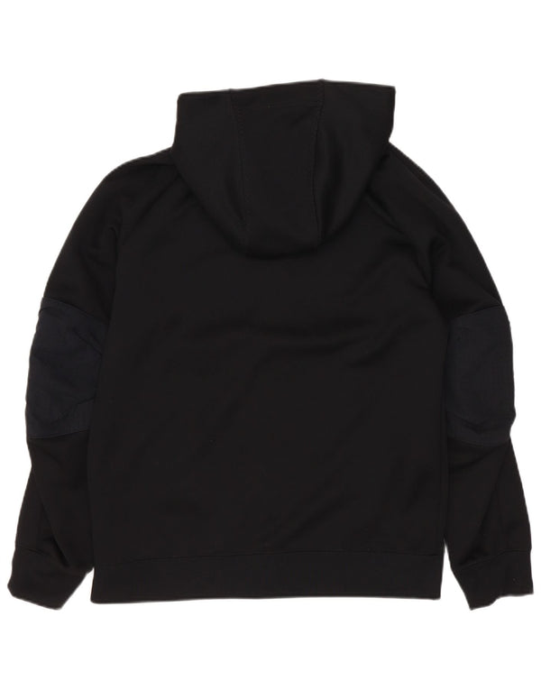 Nike Boys Zip Hoodie Sweater 10-11 Years Medium Black Polyester
