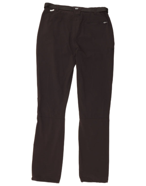 REGATTA Womens Slim Cargo Trousers UK 10 Small W27 L31 Black Polyamide