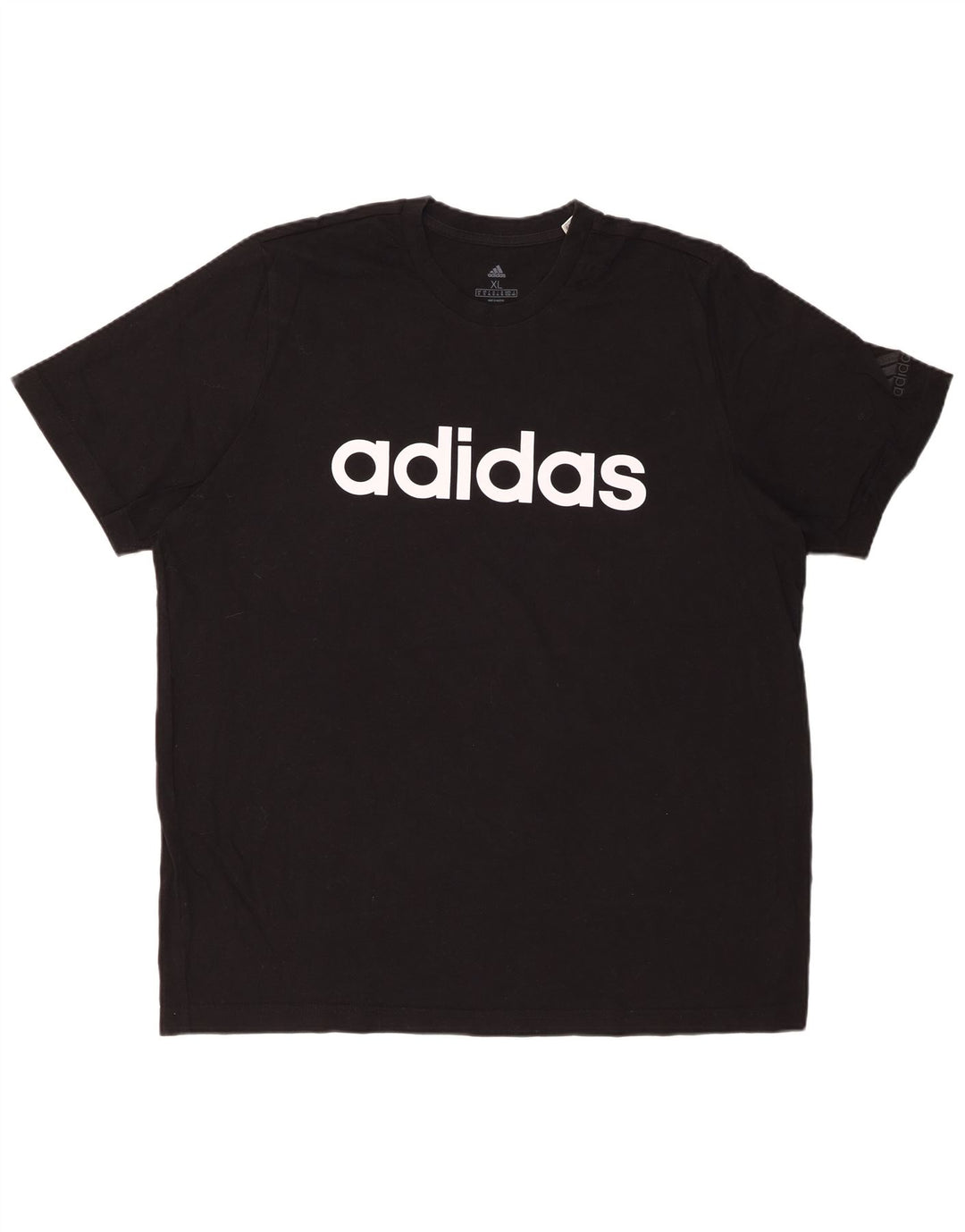 ADIDAS Mens Graphic T-Shirt Top XL Black Cotton