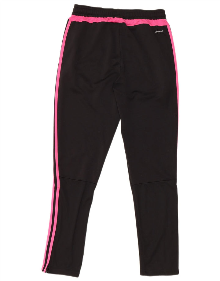 ADIDAS Girls Climacool Tracksuit Trousers 13-14 Years Black Polyester