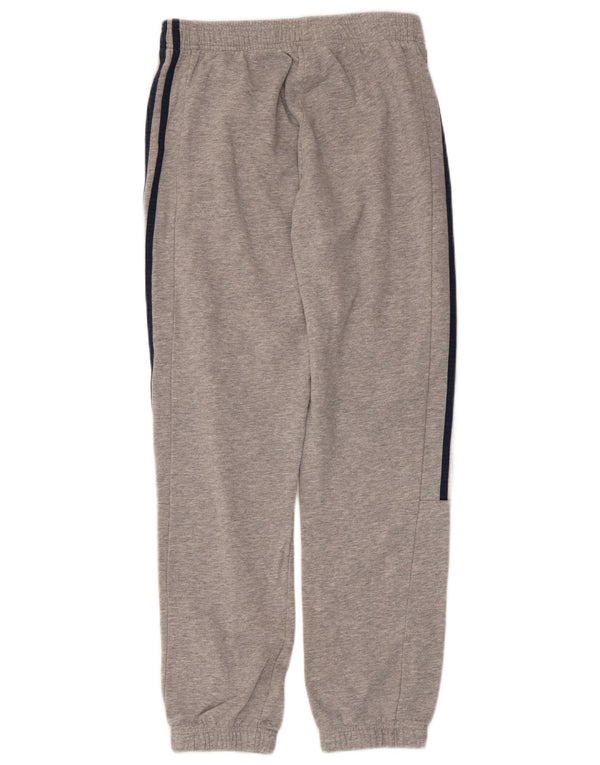 ADIDAS Boys Tracksuit Trousers Joggers 13-14 Years  Grey Flecked Cotton