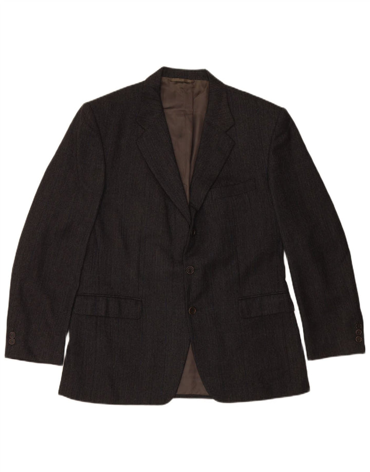 ING LORO PIONA & CO. Mens Blazer Jacket IT 52 XL Black Herringbone