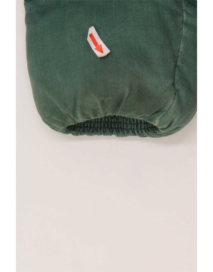 Tommy Hilfiger Mens Padded Jacket UK 38 Medium Green Cotton