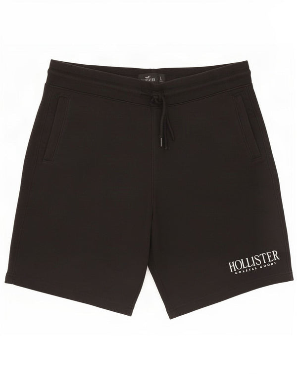 Hollister Mens Graphic Sport Shorts Large Black