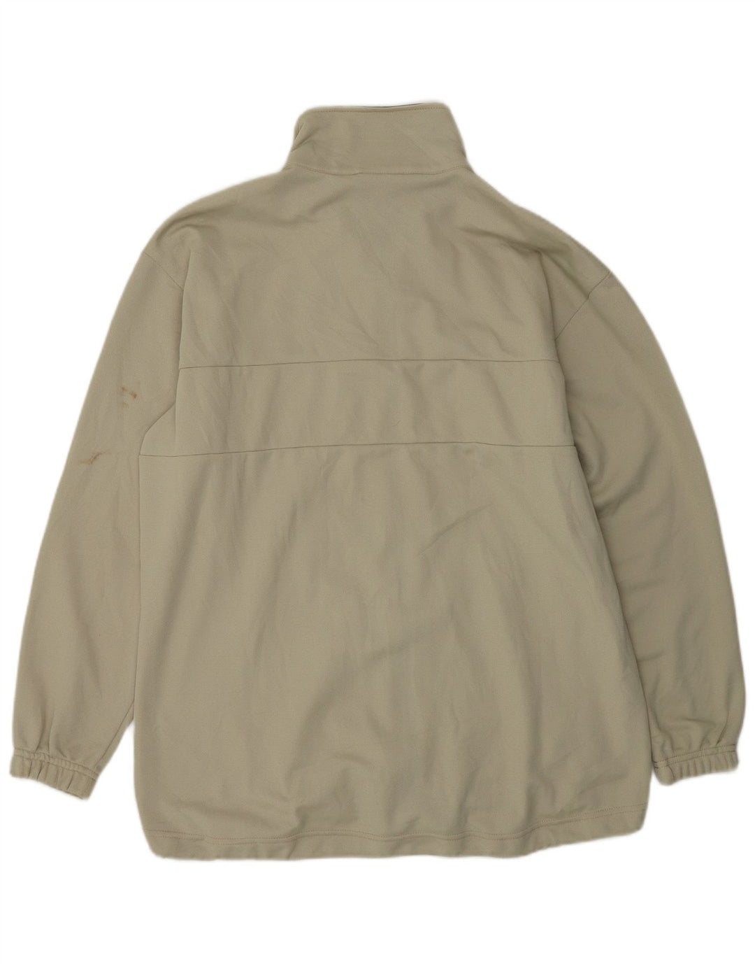 Asics Womens Oversized Tracksuit Top Jacket UK 18 XL Beige Polyester