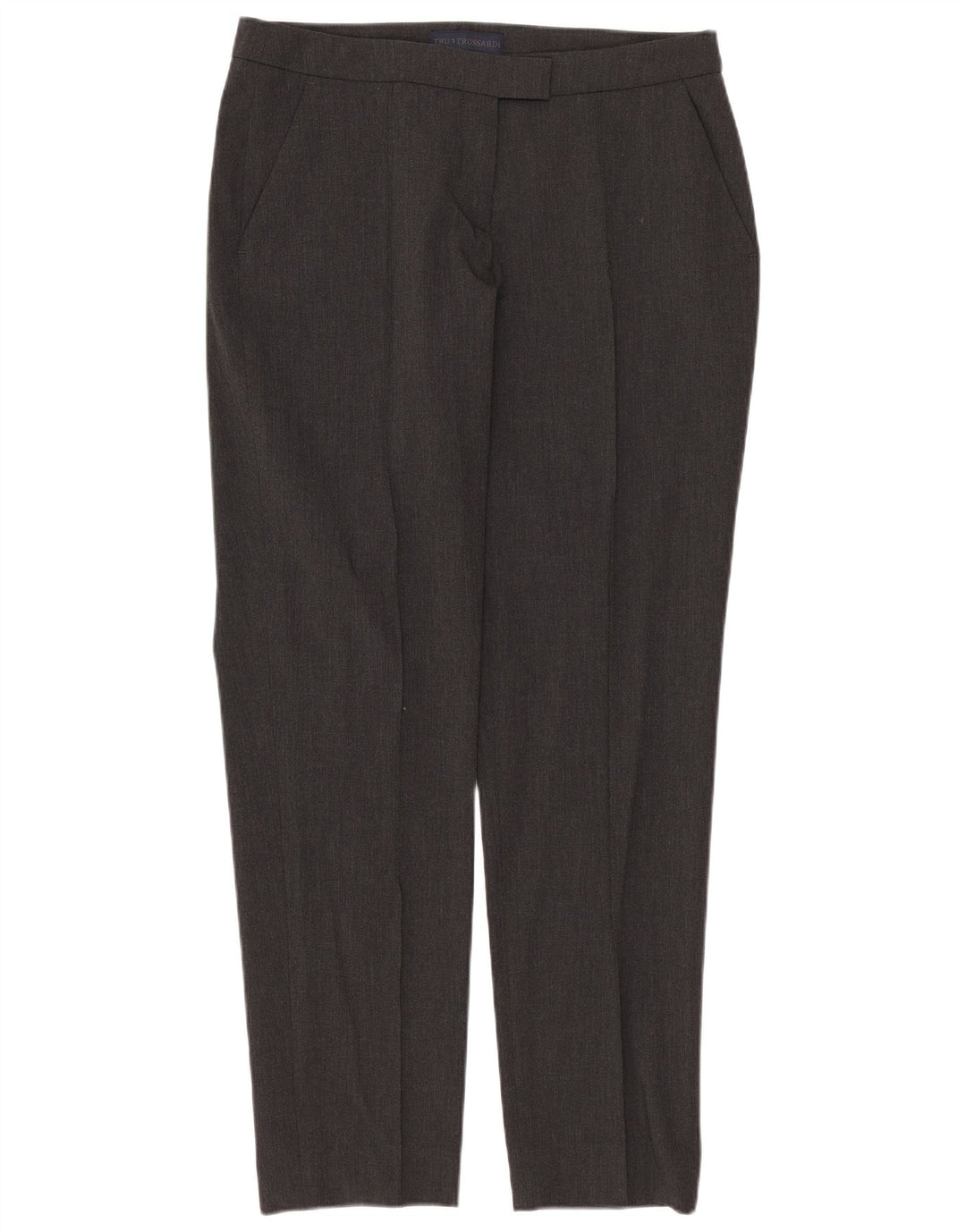 Trussardi Womens Slim Suit Trousers IT 40 Small W30 L27 Grey Polyester