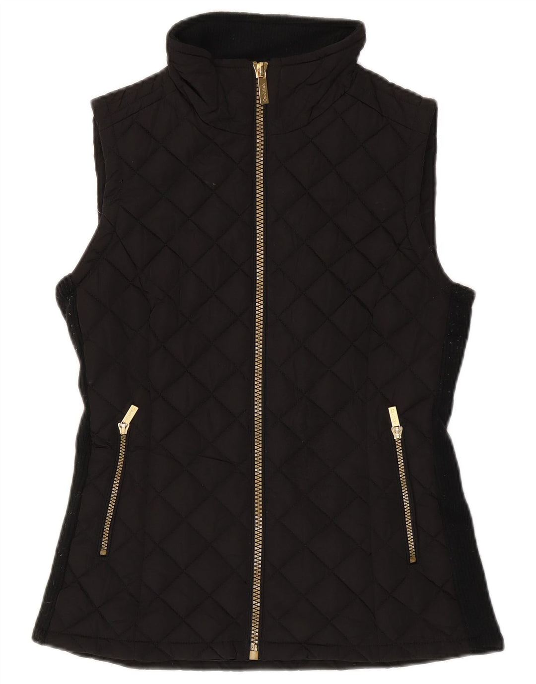 CALVIN KLEIN Womens Quilted Gilet UK 6 XS Black Polyester