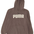 Puma Mens Graphic Hoodie Jumper Medium Grey Cotton