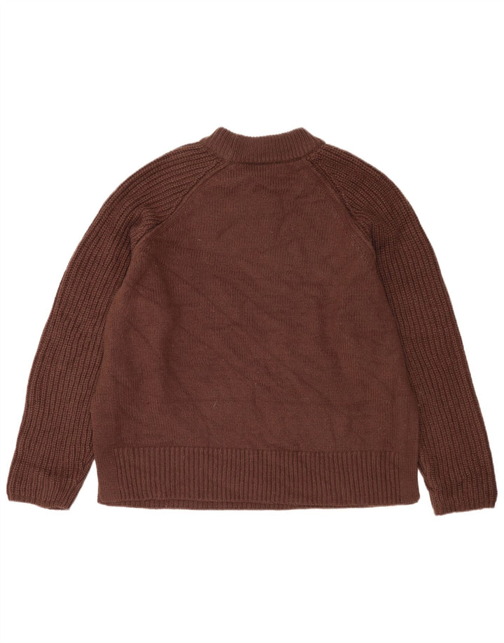 Marks & Spencer Mens Turtle Neck Jumper Sweater Large Brown Acrylic