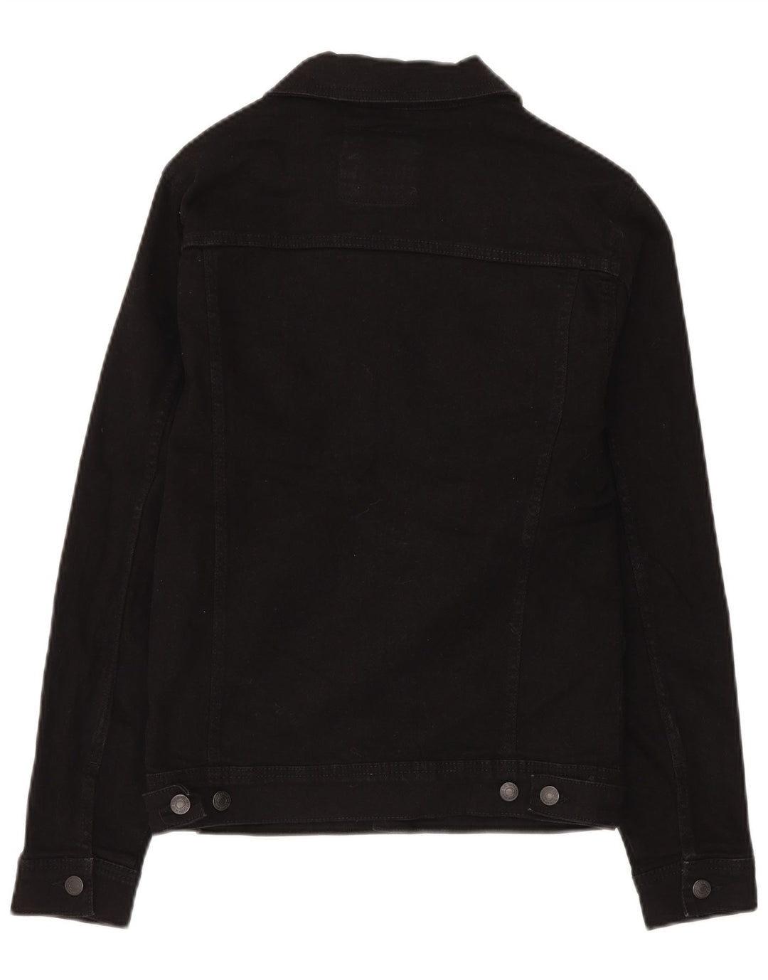 Zara Mens Denim Jacket UK 36 Small Black Cotton