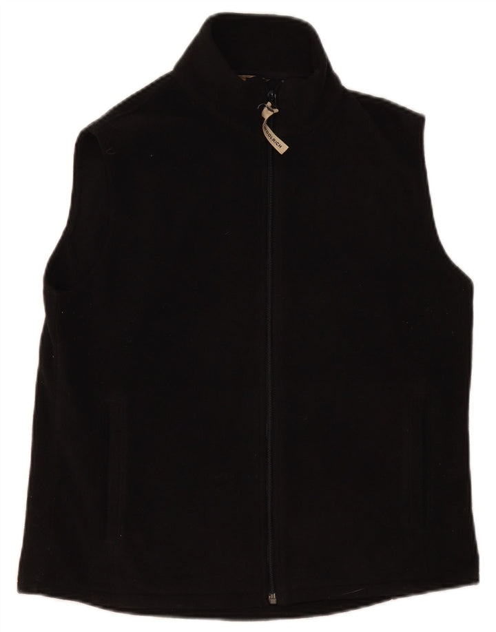 Woolrich Womens Fleece Gilet UK 14 Medium Black
