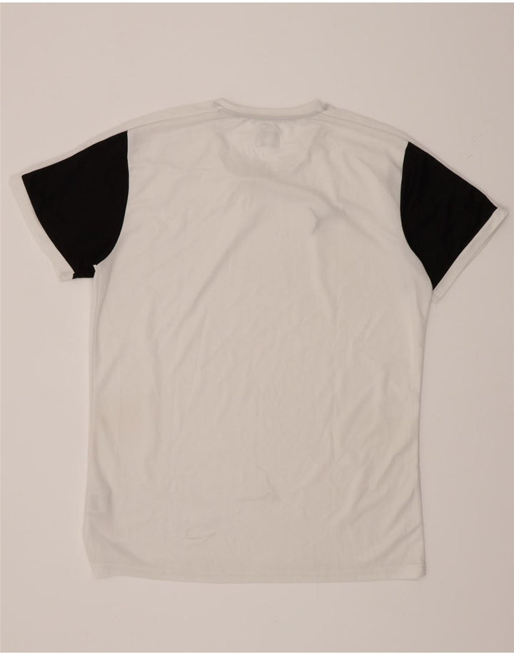 Puma Mens T-Shirt Top Large White Colourblock Polyester