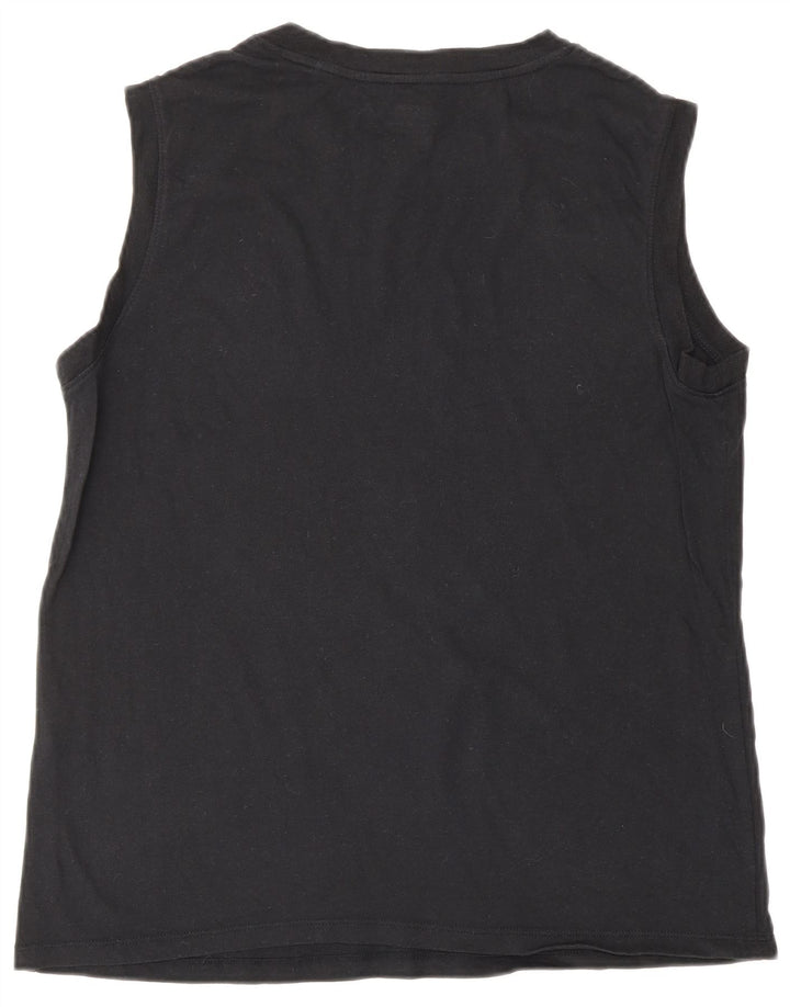 LEVI'S Womens Graphic Vest Top UK 10 Small Black