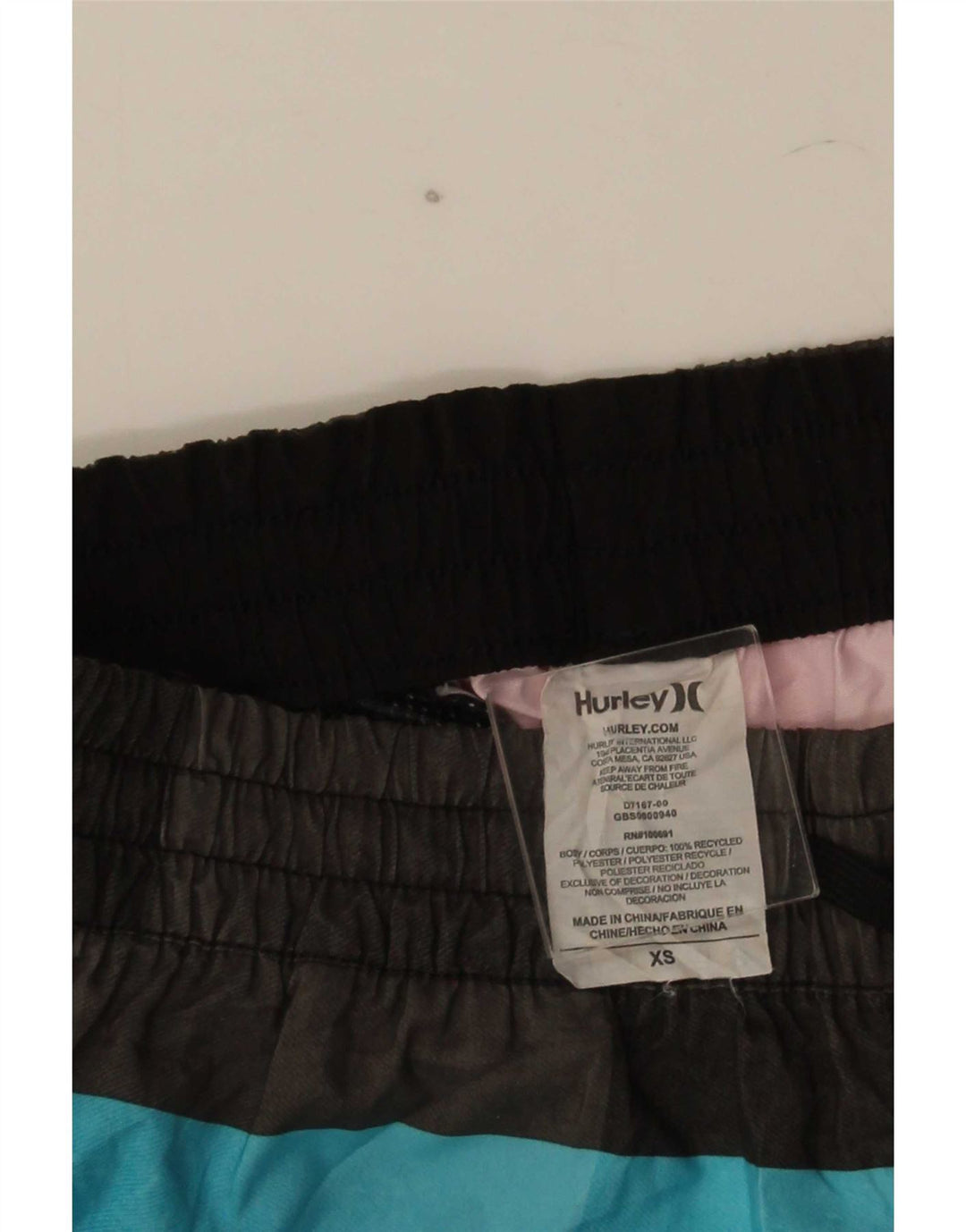 Hurley Mens Swimming Shorts XS  Multicoloured Colourblock Polyester