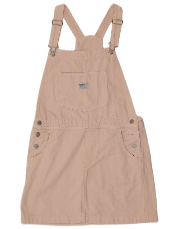 Levi's Womens Dungarees Denim Skirt Medium W34  Pink Cotton