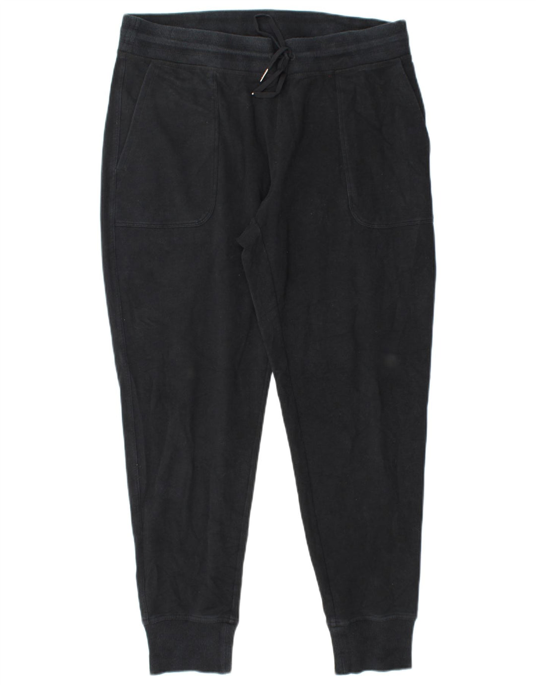L.L.BEAN Womens Tracksuit Trousers Joggers UK 14 Medium  Black Cotton