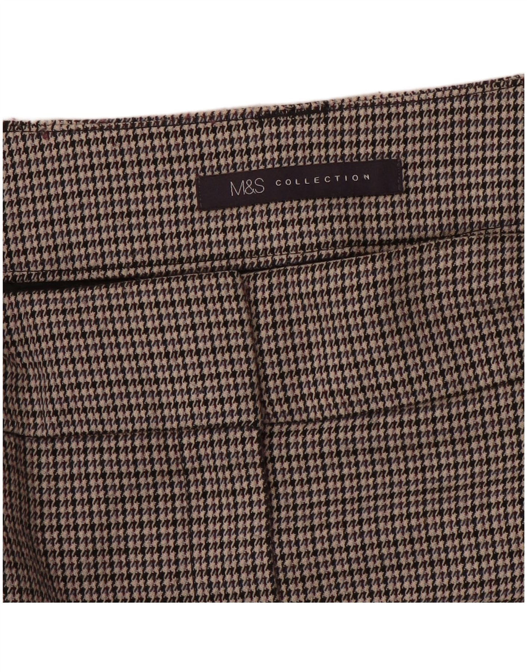 Marks & Spencer Womens Pencil Skirt W32 Large Grey Houndstooth