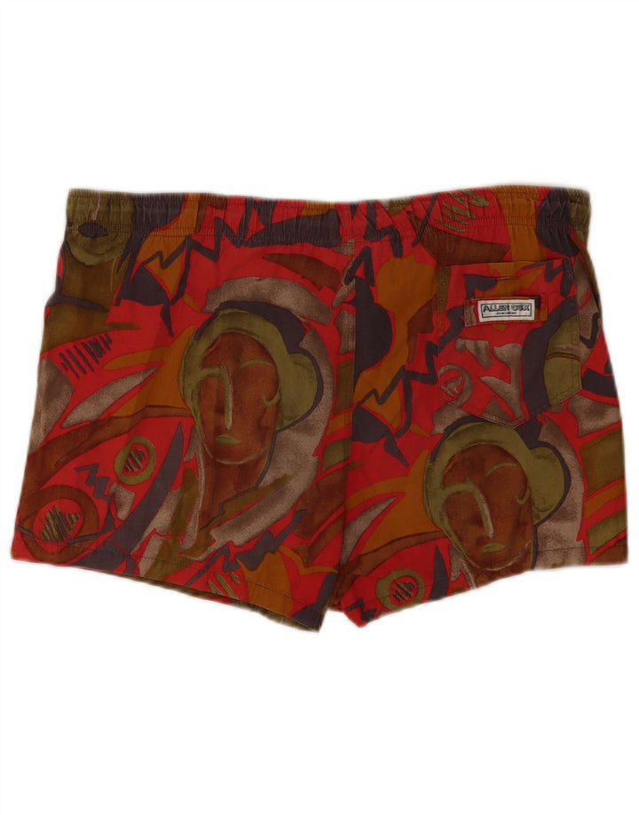 Allen Cox Mens Abstract Pattern Swimming Shorts Large Multicoloured Cotton