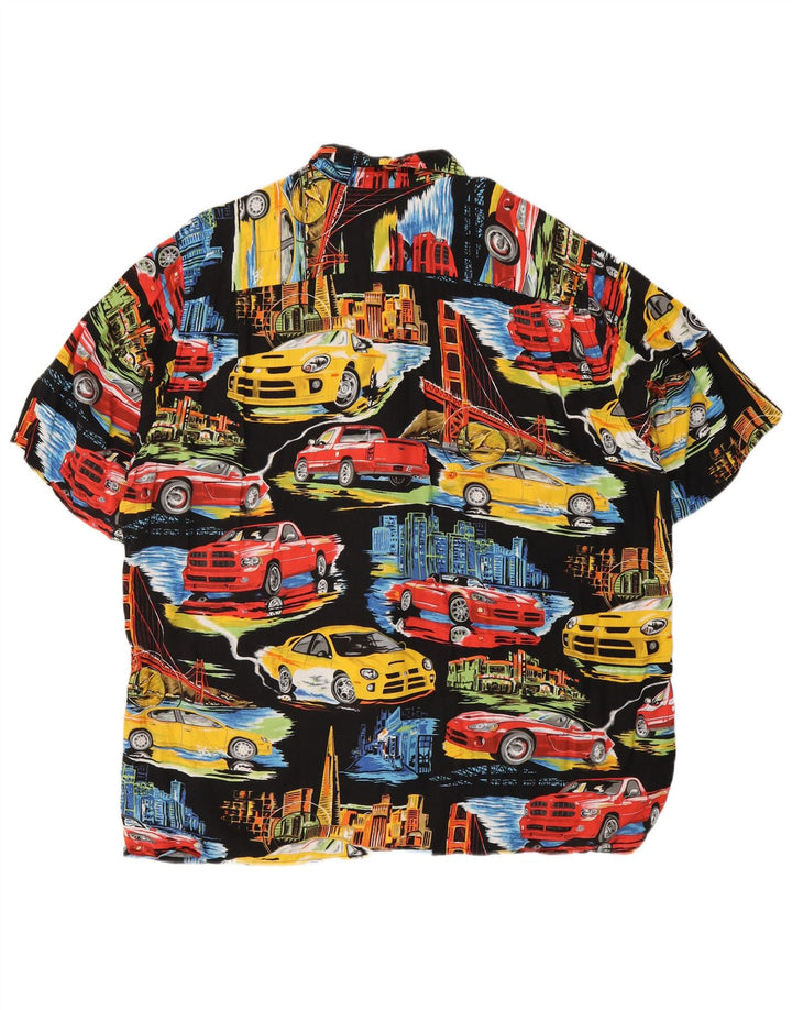 REYN SPOONER Mens Cars Short Sleeve Shirt Large Multicoloured Hawaiian