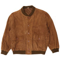 Vintage Mens Bomber Suede Jacket IT 52 XL Brown Leather