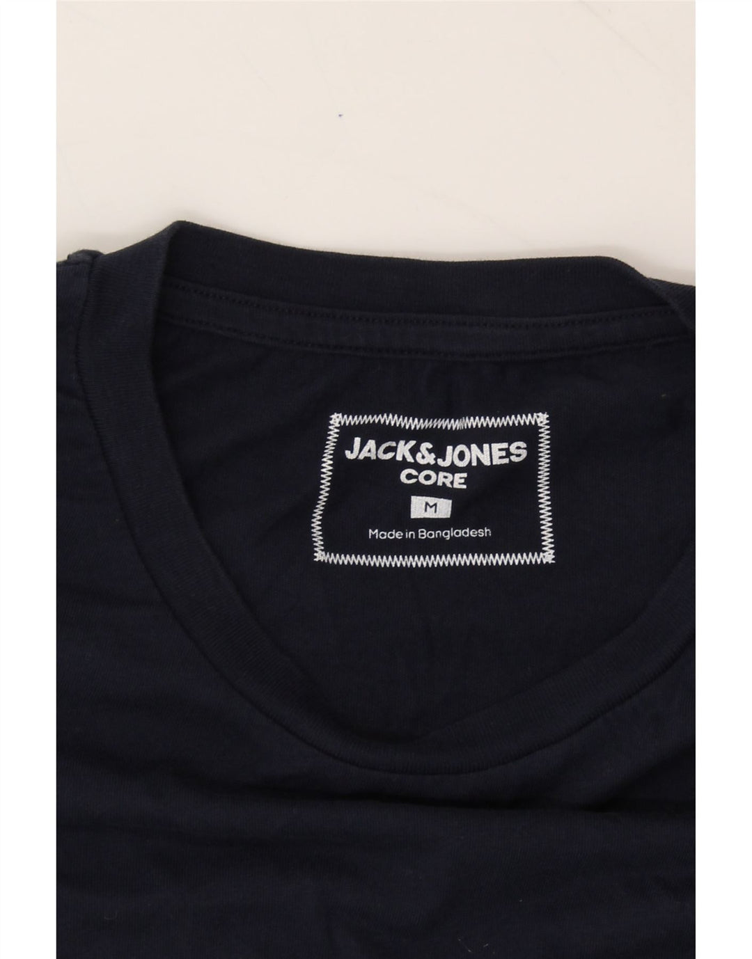 JACK & JONES Mens T-Shirt Top Medium Navy Blue Cotton Vintage Jack & Jones and Second-Hand Jack & Jones from Messina Hembry 