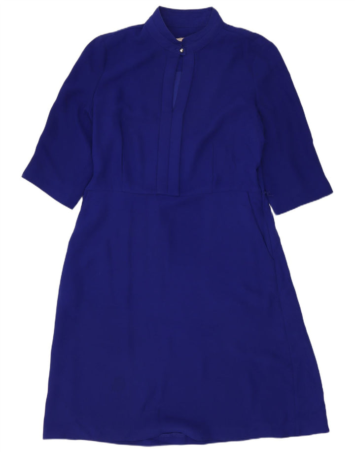 Hobbs Womens A-Line Dress UK 12 Medium  Blue Polyester