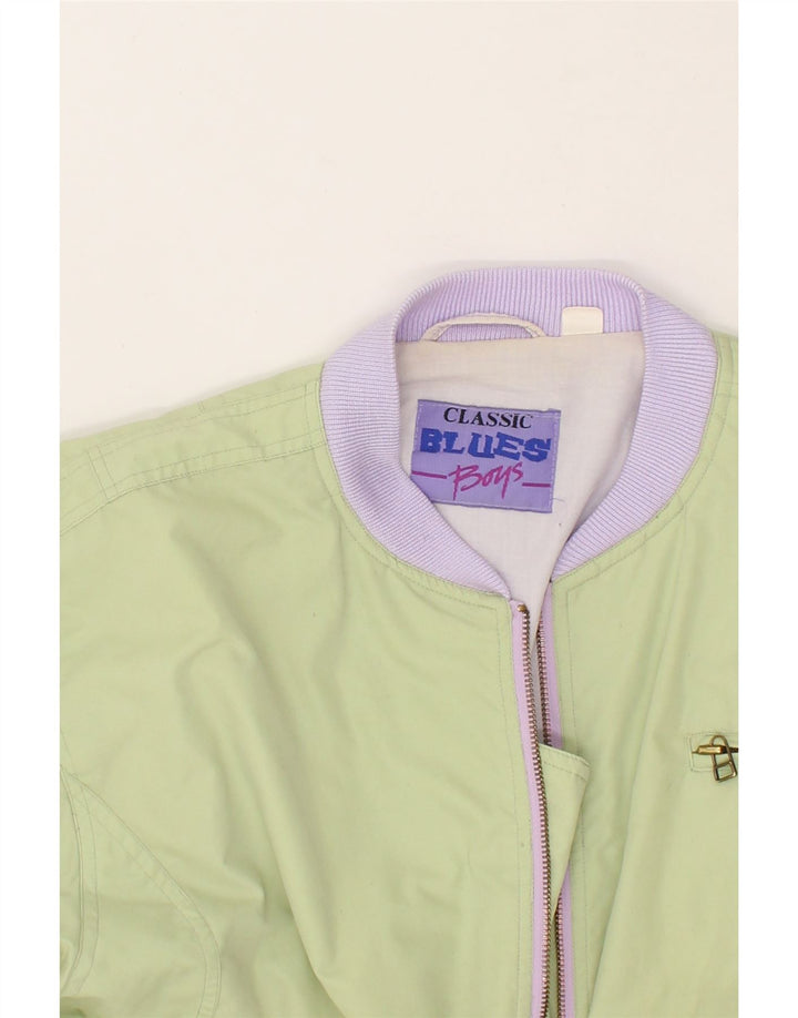 BLUES Boys Bomber Jacket 15-16 Years Green Cotton Vintage Blues and Second-Hand Blues from Messina Hembry 