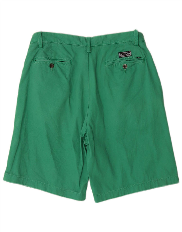 Nautica Mens Chino Shorts W32 Medium Green Cotton