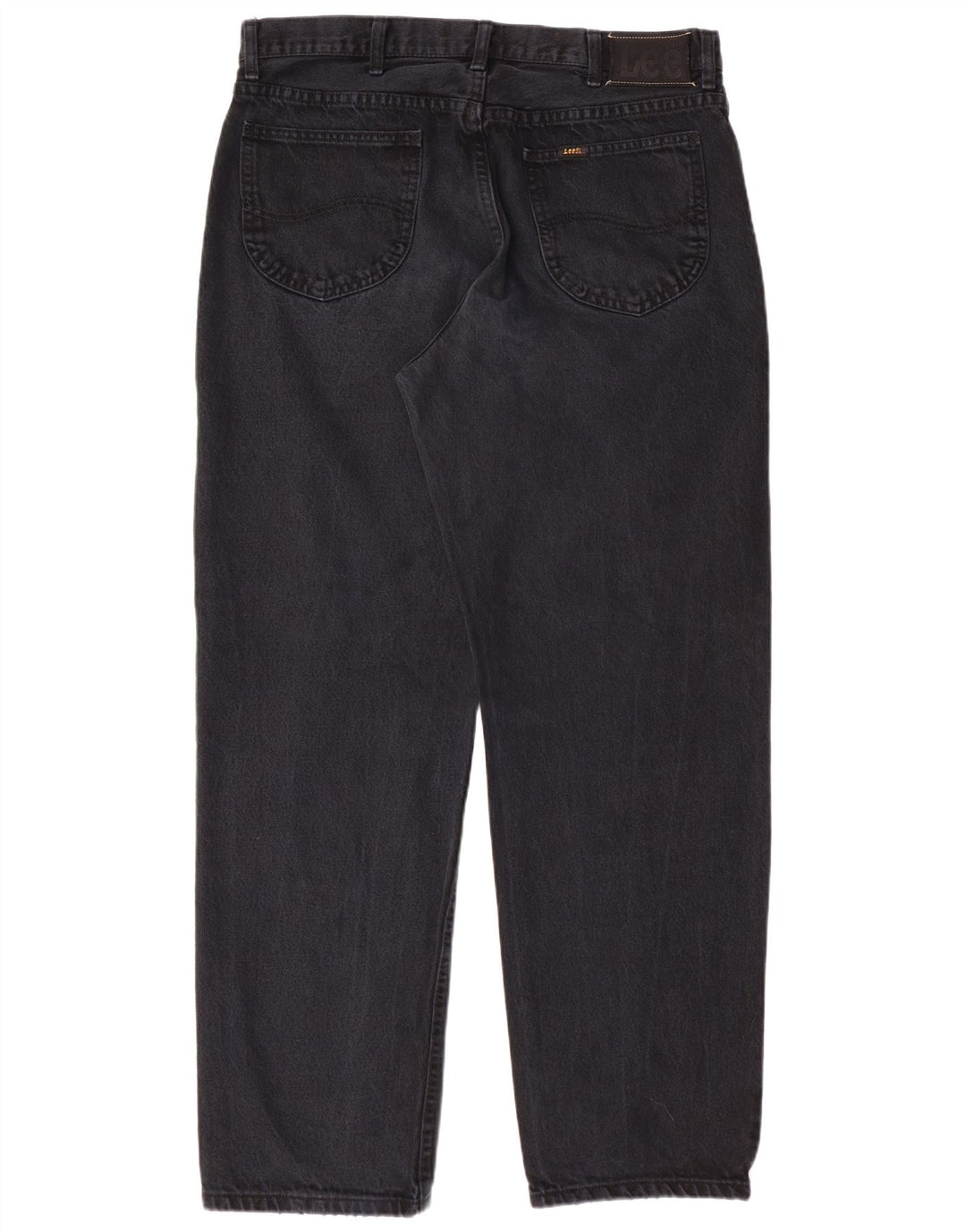 LEE Mens Kansas Straight Jeans W38 L32  Black Cotton