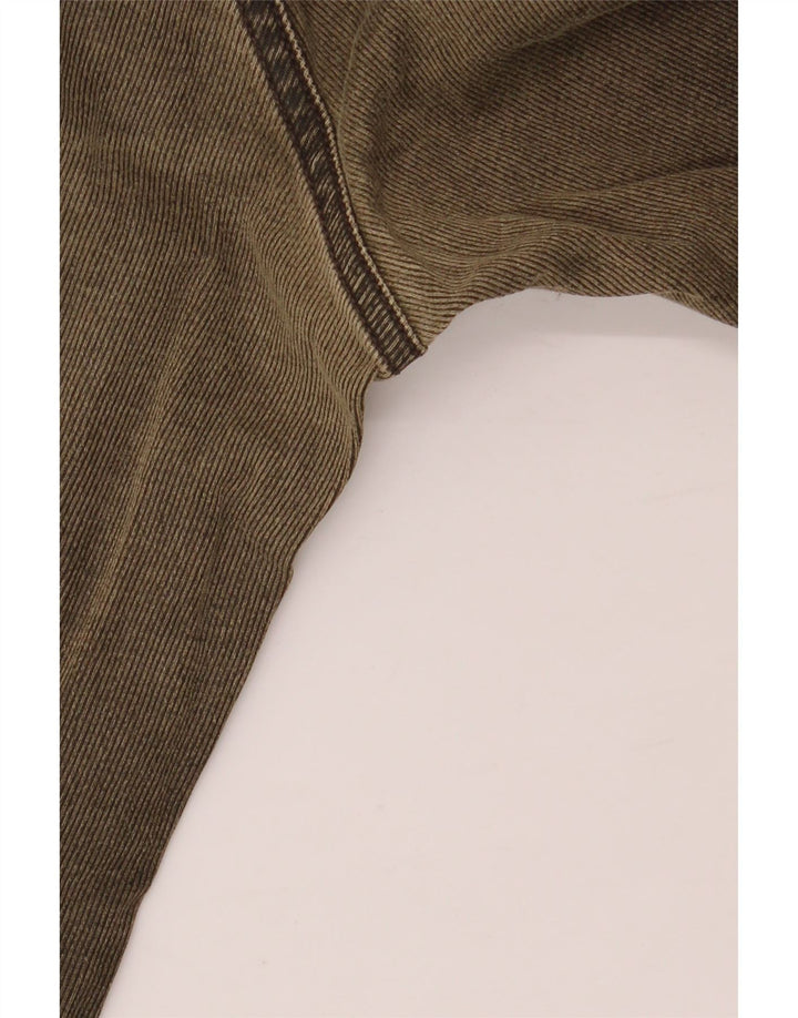 ICEBERG Mens Straight Jeans W38 L27 Khaki Cotton