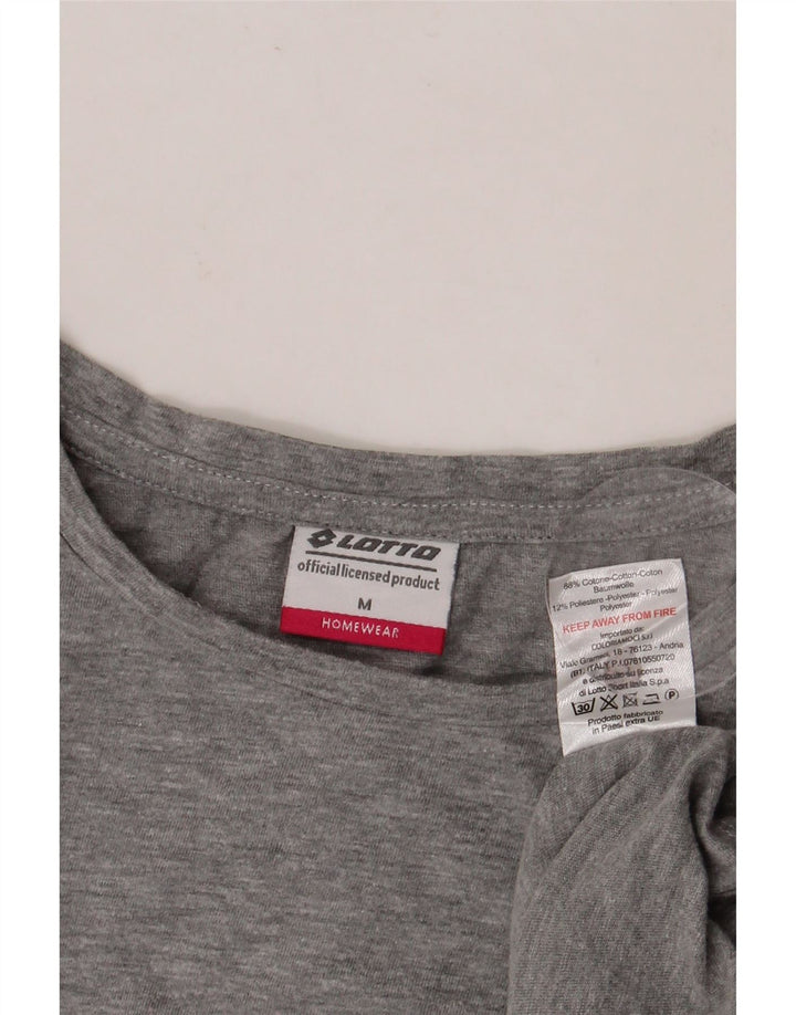 LOTTO Womens T-Shirt Top UK 14 Medium Grey Cotton