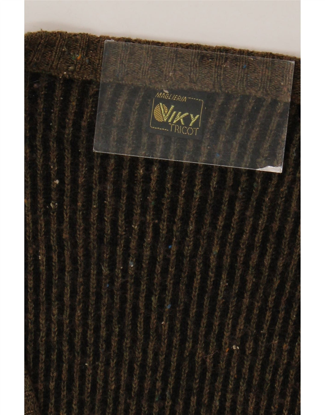 Viky Tricot Mens Cardigan Sweater IT 52 Large Brown Geometric