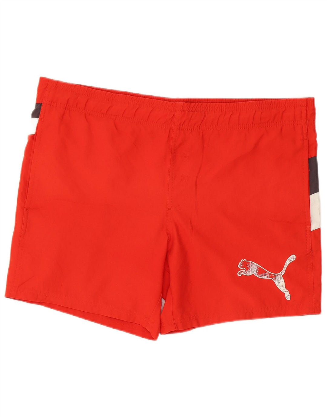 Puma Mens Graphic Swimming Shorts Medium  Red Colourblock Polyester