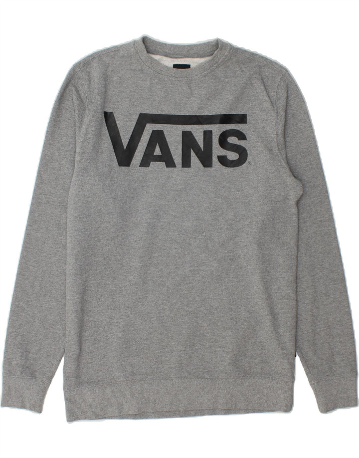 VANS Mens Graphic Sweatshirt Jumper Small Grey Cotton Vintage Vans and Second-Hand Vans from Messina Hembry 